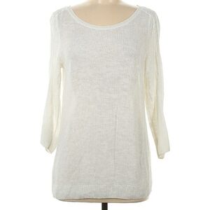 Ann Taylor 3/4 Sleeve Linen Blend Sweater Sz Medium